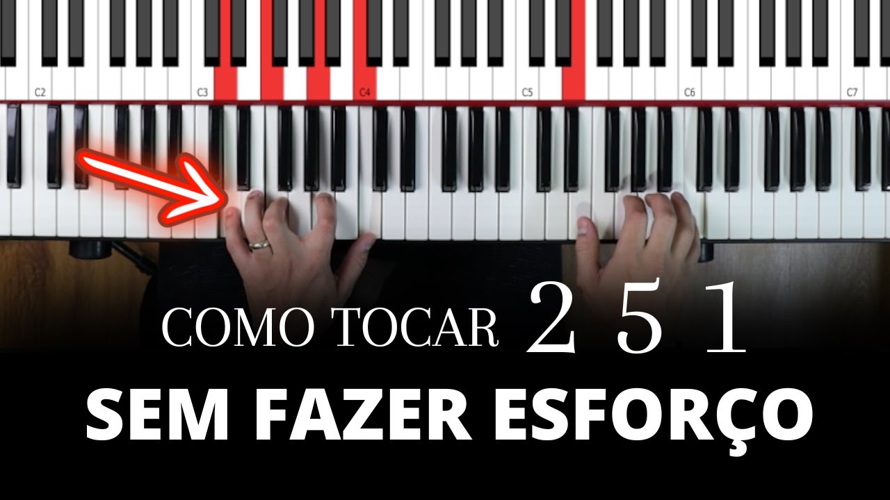 Como fazer o 2 5 1 Sem esfor&ccedil;o no teclado 😱  piano - Leandro Cerqueira