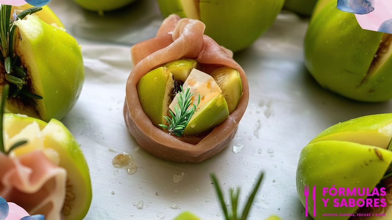 HIGOS RELLENOS con Gruyere Romero y jamón  serrano. Receta fácil y deliciosa. #higos #recetaviral 