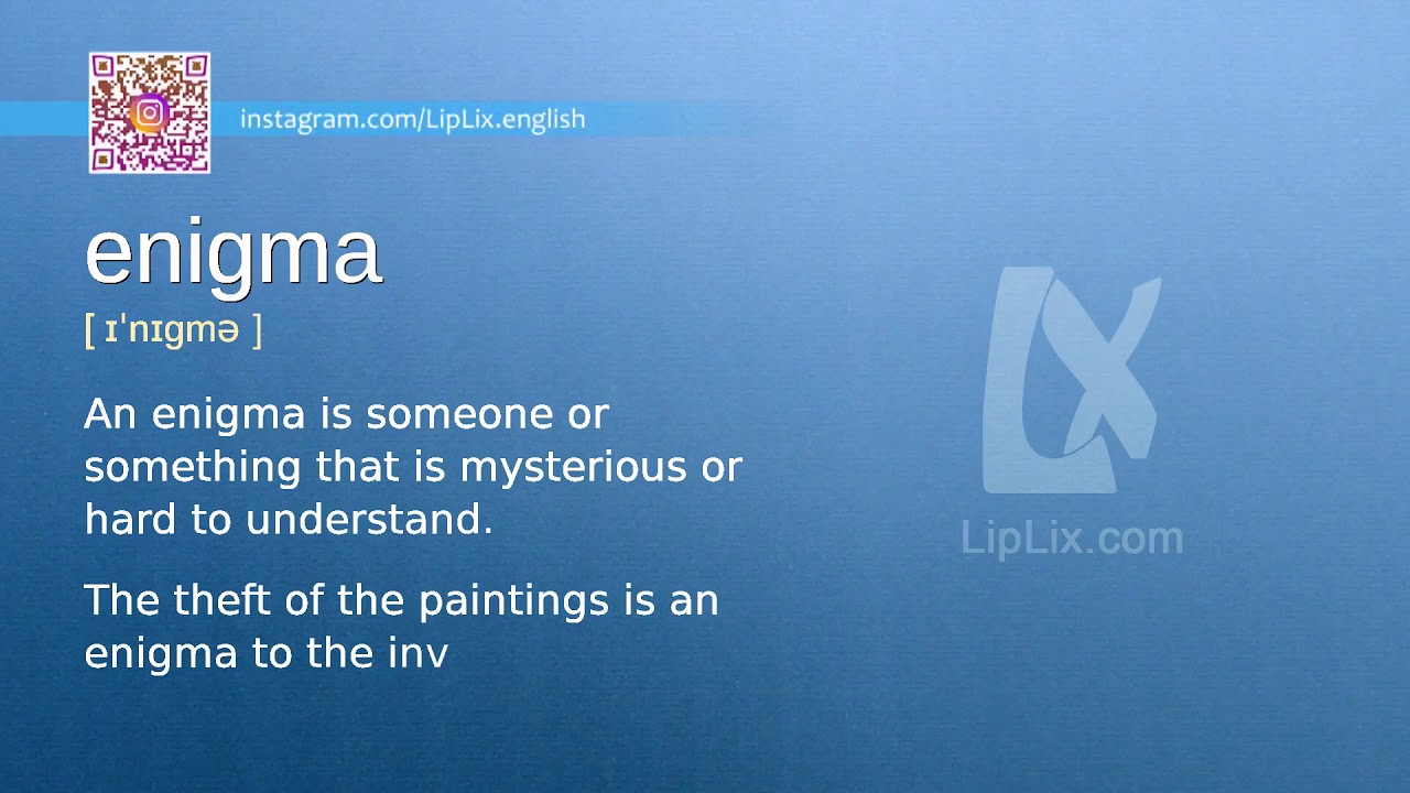 Enigma : B2 level english vocabulary lesson, www.LipLix.com