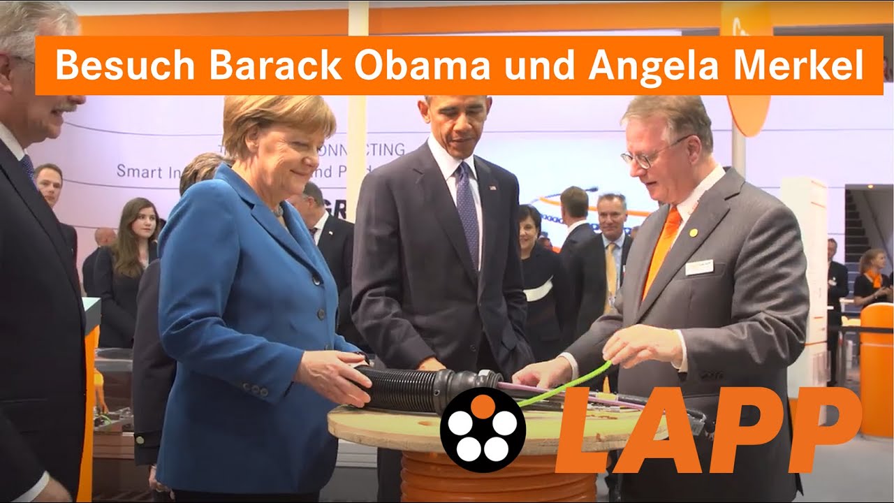 Barack Obama und Angela Merkel beim Kabelhersteller Lapp auf der Hannover Messe 2016