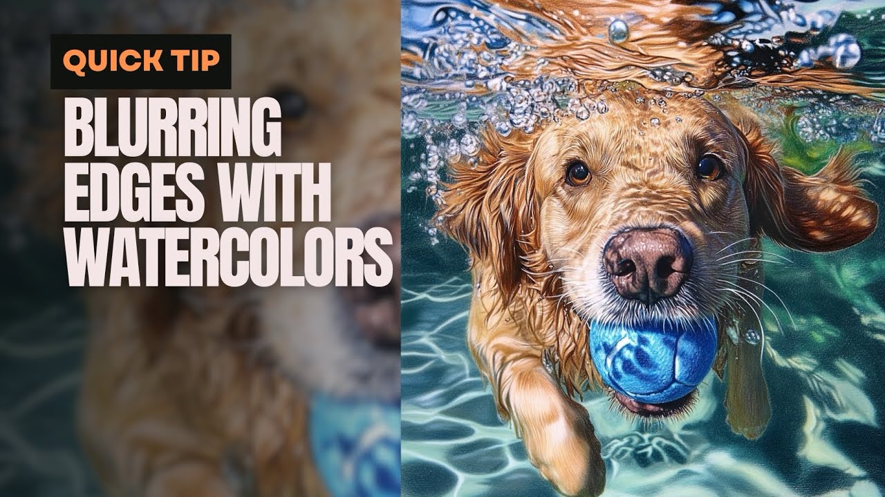 How to blur parts of your watercolor painting!