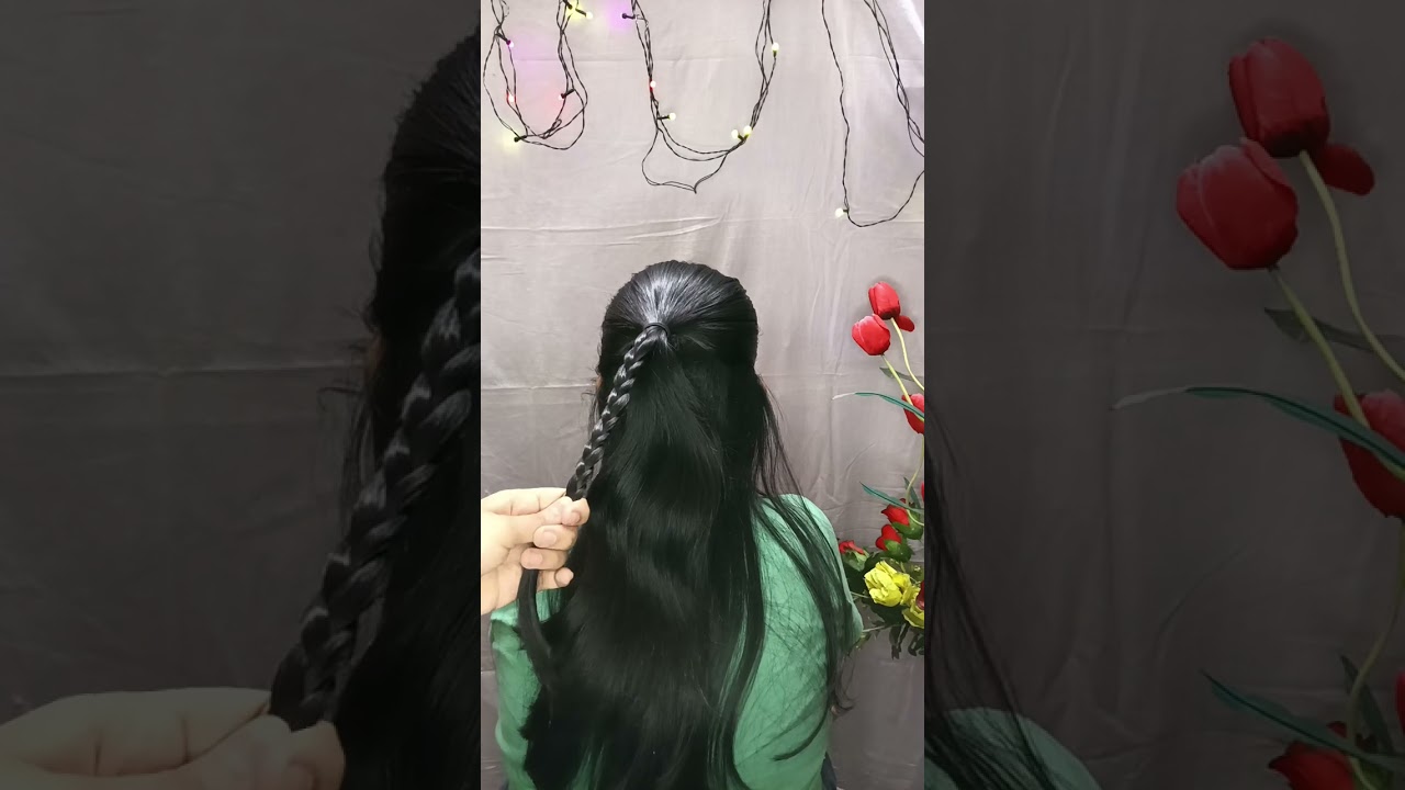 Romanticise your monsoon rains with this hairstyle✨//try this beautiful and easy braided hairstyles💖