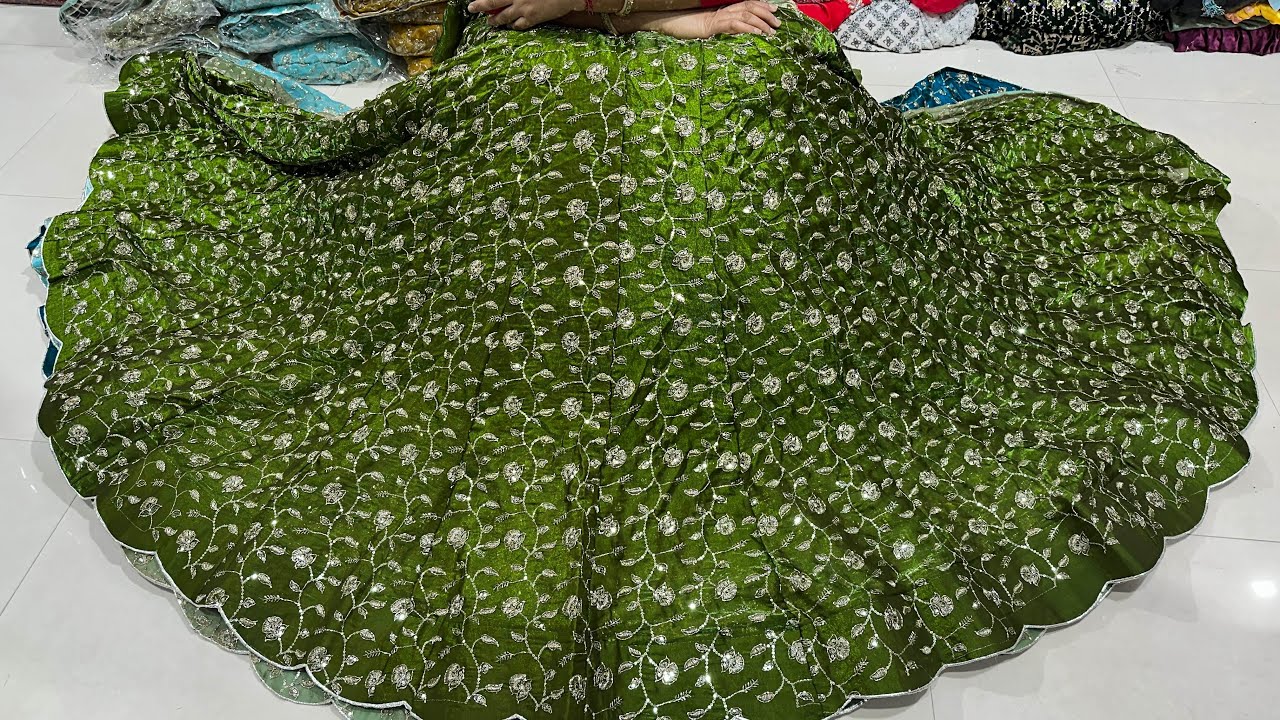 🌹sanojfashionhub का सबसे सुपर हिट डिज़ाइन आ गया लाचे का फुल हैंडवर्क केन केन के साथ 🌹☎️9460042753
