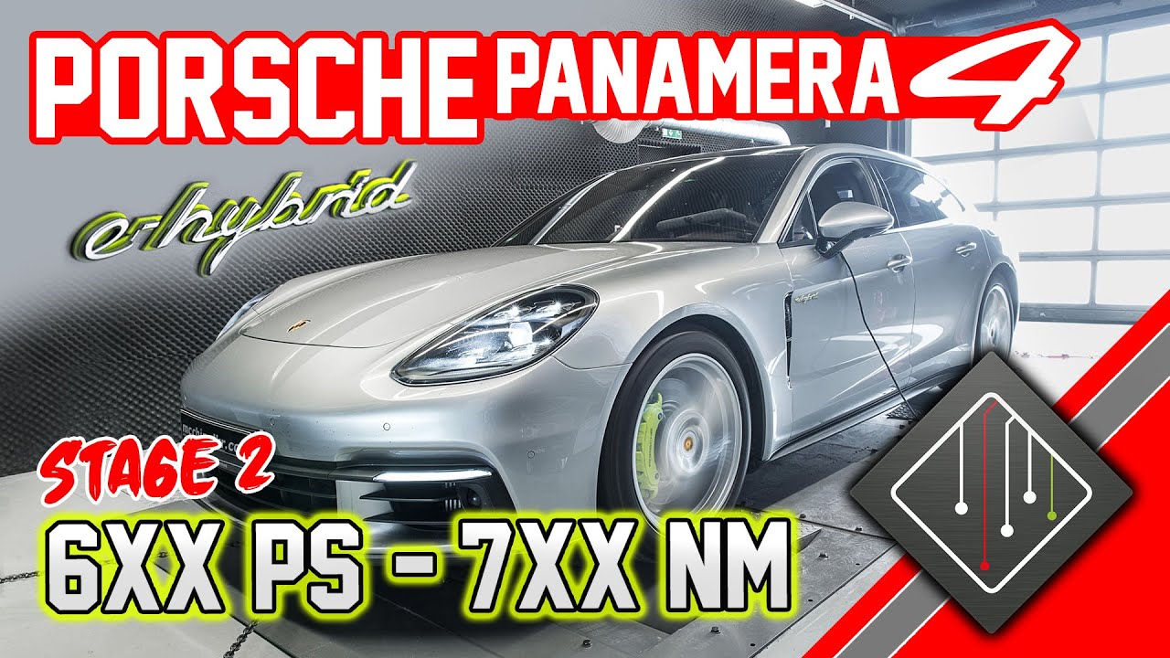 Porsche Panamera 4 E-Hybrid 6XXPS Stage 2 | Chiptuning - Dyno - 100-200 km/h | mcchip-dkr