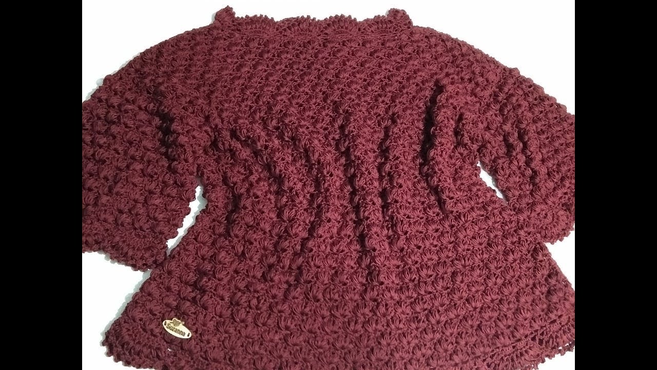 كروشية : بلوزة كروشية بغرزة الباف سهلة للمبتدئين 
Crochet blouse with puff stitch for beginner