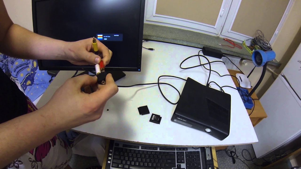 Podłączenie monitora bez HDMI do xbox 360 / How to connection monitor without HDMI with xbox 360