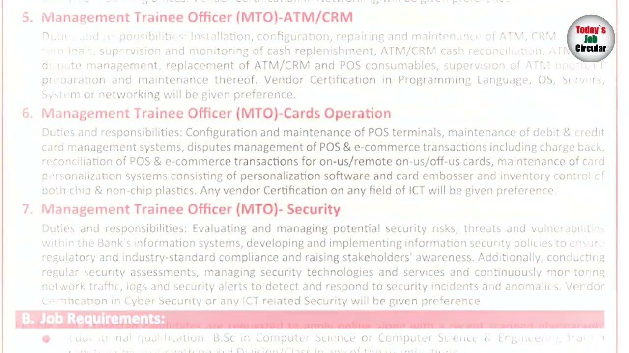 Dutch Bangla Bank (DBBL)New Job Circular 2024: Management Trainee Officer (MTO)