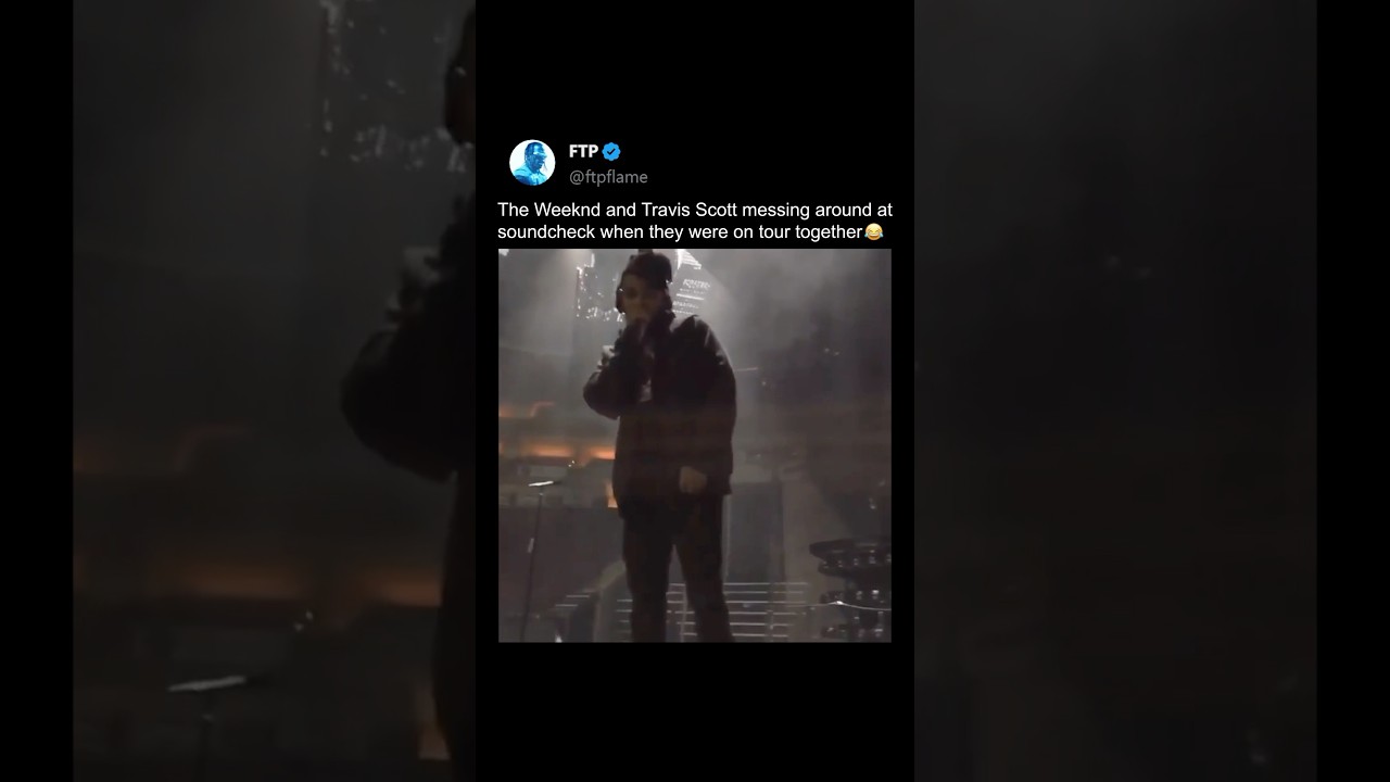 The Weeknd stole Travis Scott&rsquo;s microphone with autotune 🤣🎤