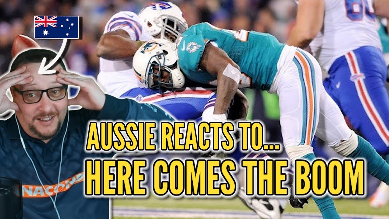 Aussie's First Reaction to Biggest Football Hits Ever (Here Comes the Boom)