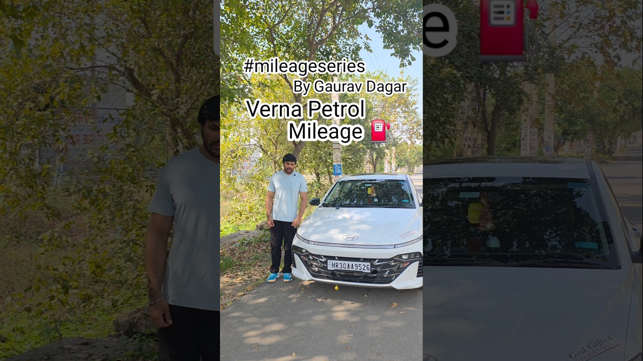 Verna 1.5 MPI Petrol Mileage ⛽️  #hyundaiverna #mileageseries #mileageseriesbygauravdagar #verna