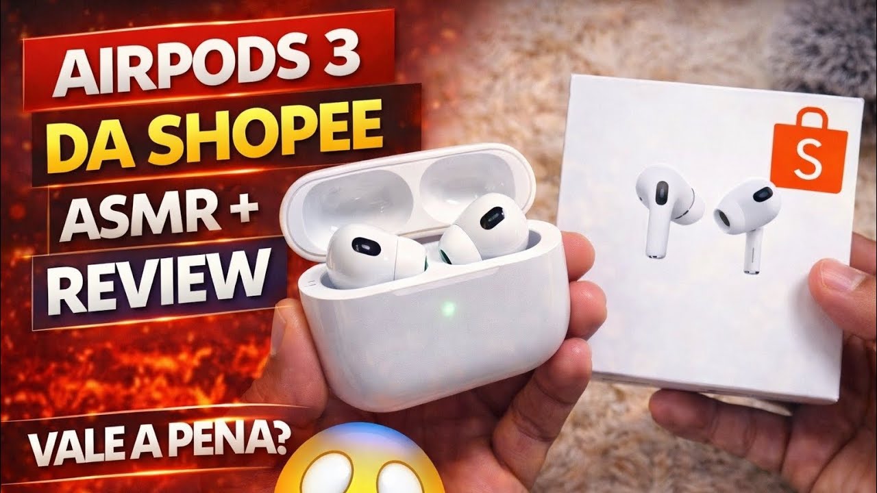 AirPods 3 da Shopee 😱 ASMR + Review Sincero | Vale a pena?