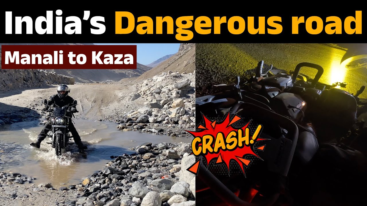 Ep.9 Manali to Kaza Tagda off-roading and Apna Tvs Ronin crash🥺