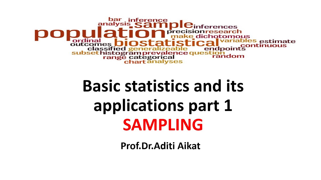 Basic statistics and its  applications part 1 #sampling #psm #Communitymeedicine #MBBSFinalprofpart1