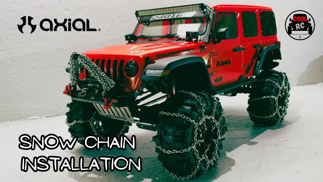 Axial SCX10 III Jeep Wrangler Rubicon COOL RC Edition / Snow chain installation
