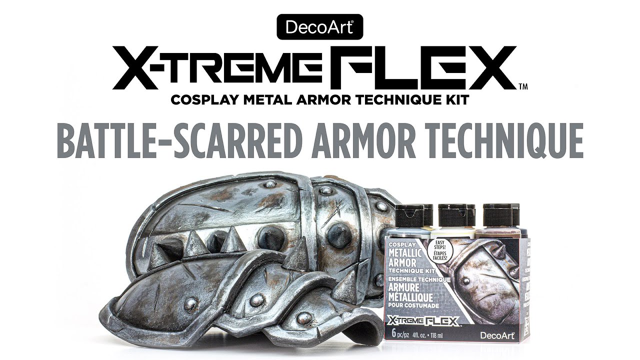 DecoArt® X-treme Flex Cosplay Metallic Armor Technique Kit Battle-Scarred Armor Tutorial | DecoArt®