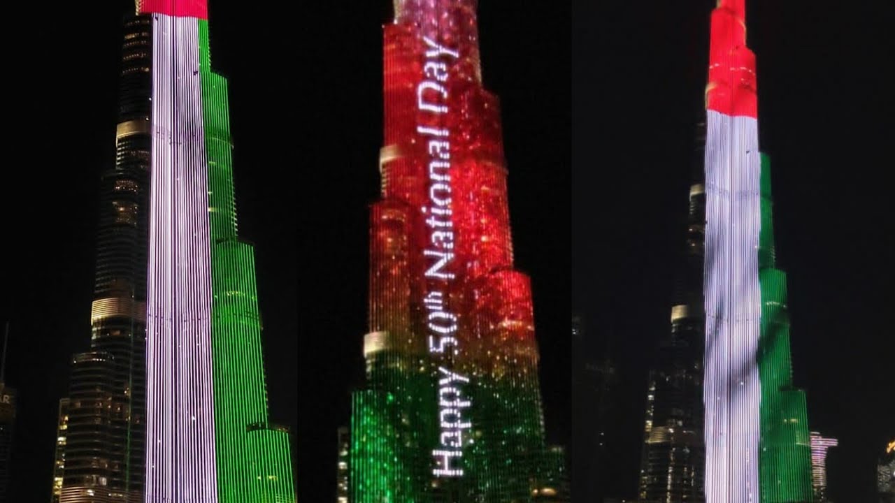 UAE  National Day Celebration  @BurjKhalifa Dubai Mall || Dubai Fountain || National Anthem