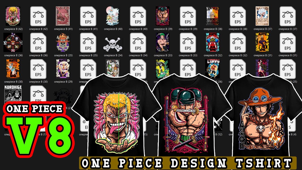 Free Download Bundle One Piece V8 T-Shirt (PNG & EPS)