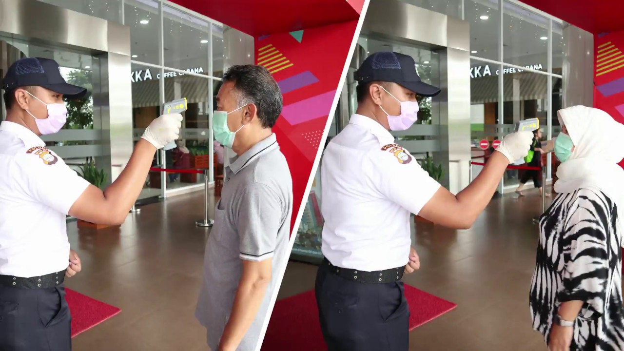 Penyemprotan Disinfektan & Penerapan Social Distancing di Area Green Pramuka City