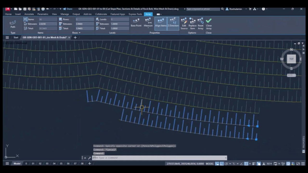 How to Create Slope line Pattern for Grading in AutoCAD?