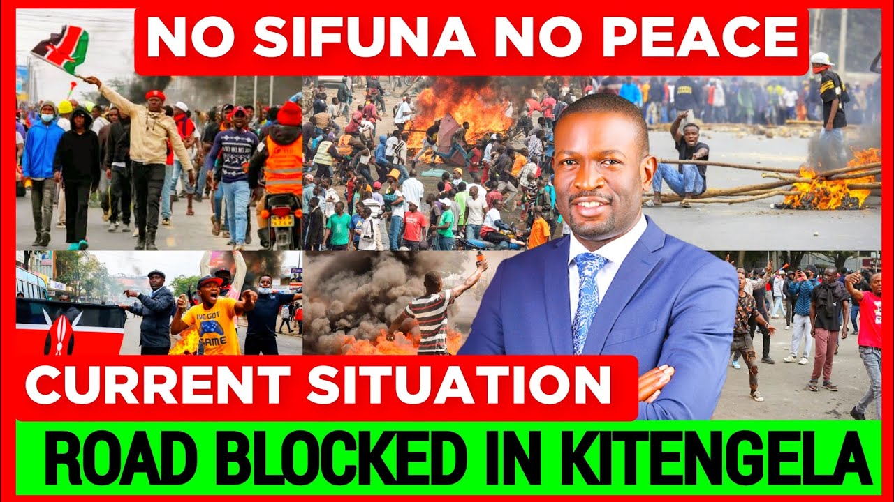 No sifuna No ODM! Thousands of GEN-Z BLOCK Roads ahead of Sifuna's Linda Mwananchi Tour in Kitengela