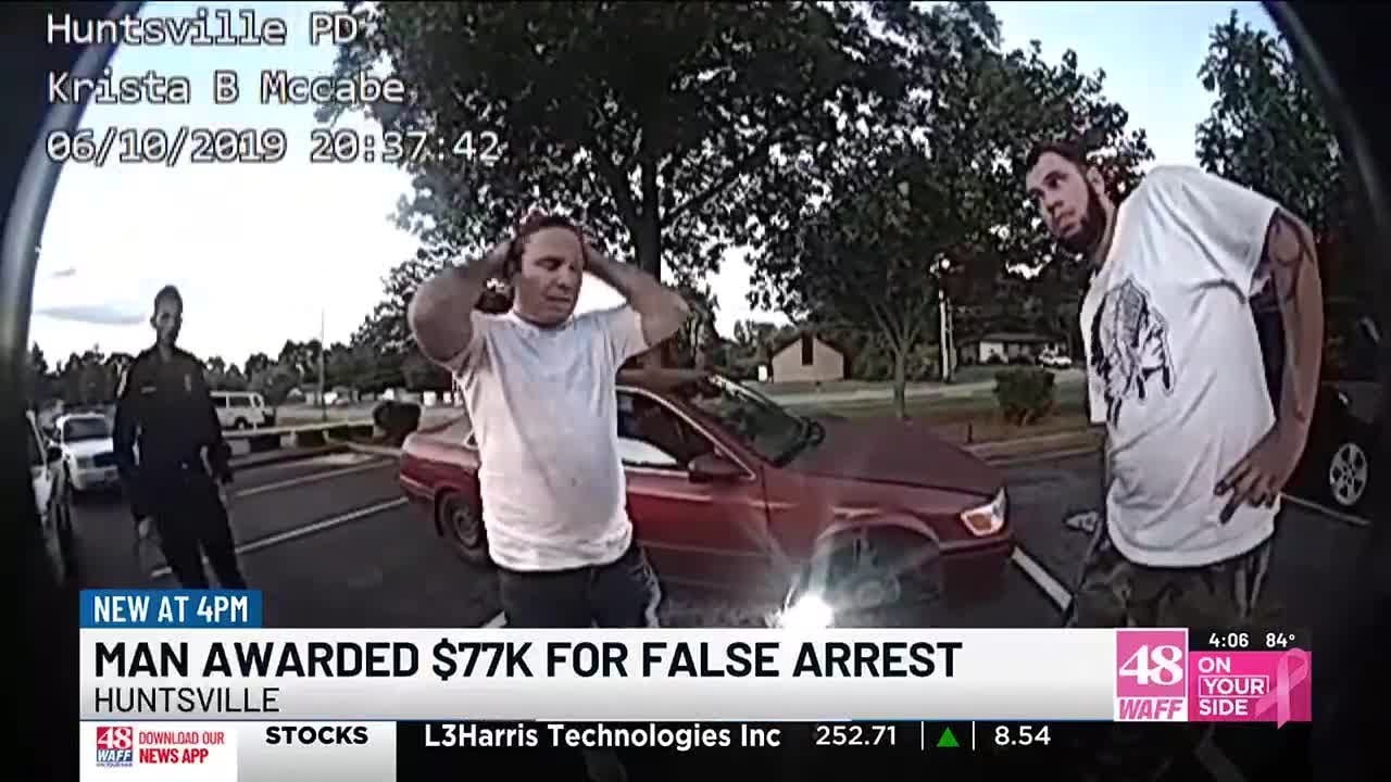 Man awarded $77K after wrongful Huntsville police arrest