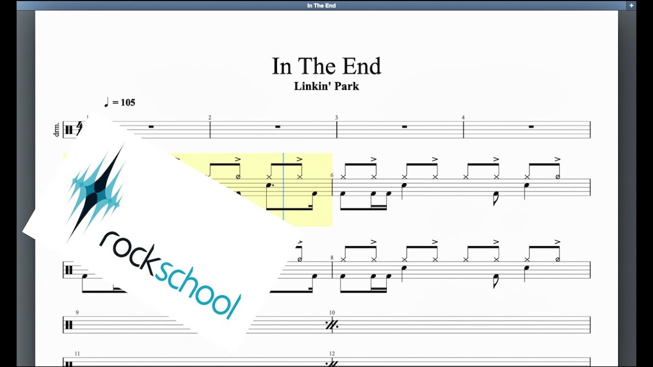 In The End Rockschool Classics Grade 7 Drums