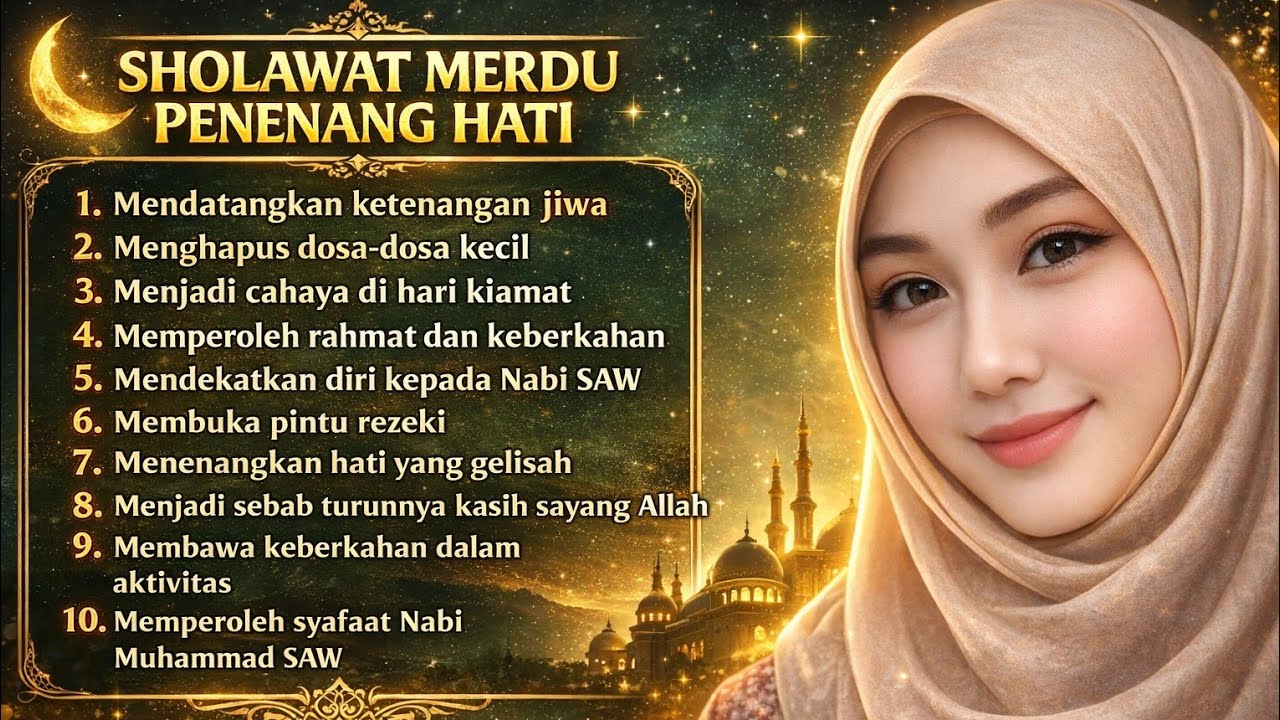 SHOLAWAT NABI PENARIK REZEKI PELARIS JUALAN, PENENANG HATI GELISAH TIDAK PUNYA UANG