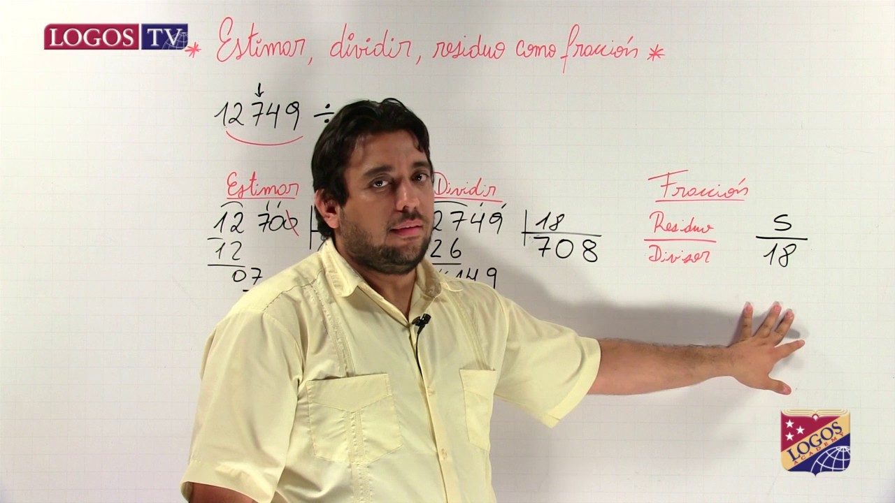 Estimar, dividir, residuo fracción