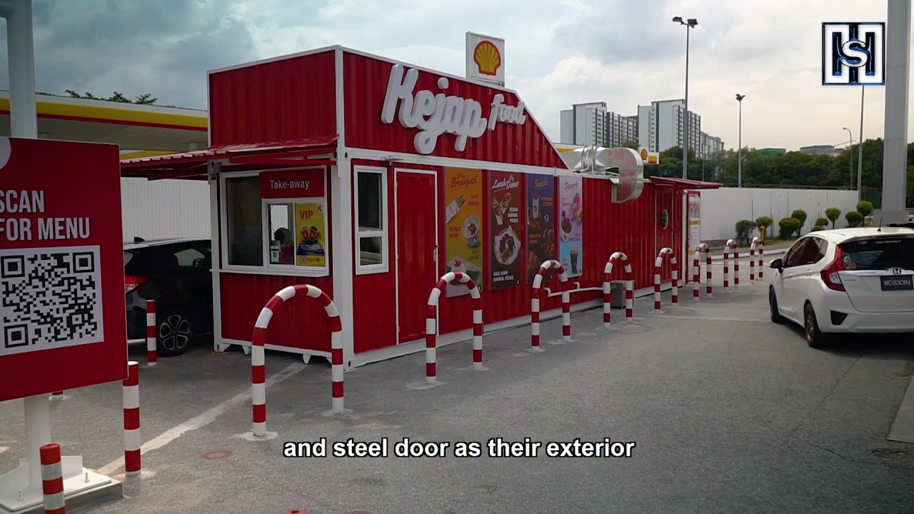 Converting 40' Container into a Fast Food Drive-Thru