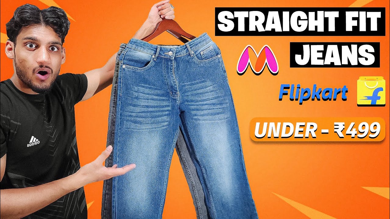 Straight Fit Jeans Haul 👖 Under ₹499 Only | Flipkart & Myntra Affordable Jeans 2025 #jeanshaul 