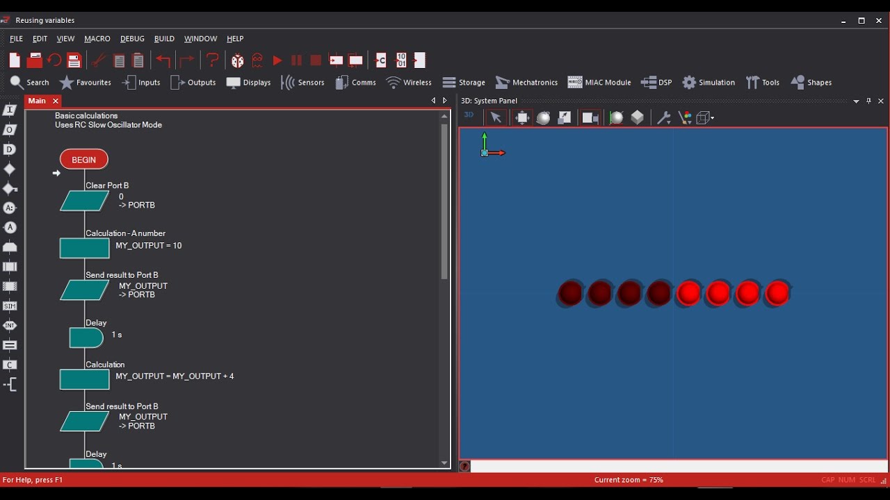 3- Variables | Flowcode Beginners Tutorial