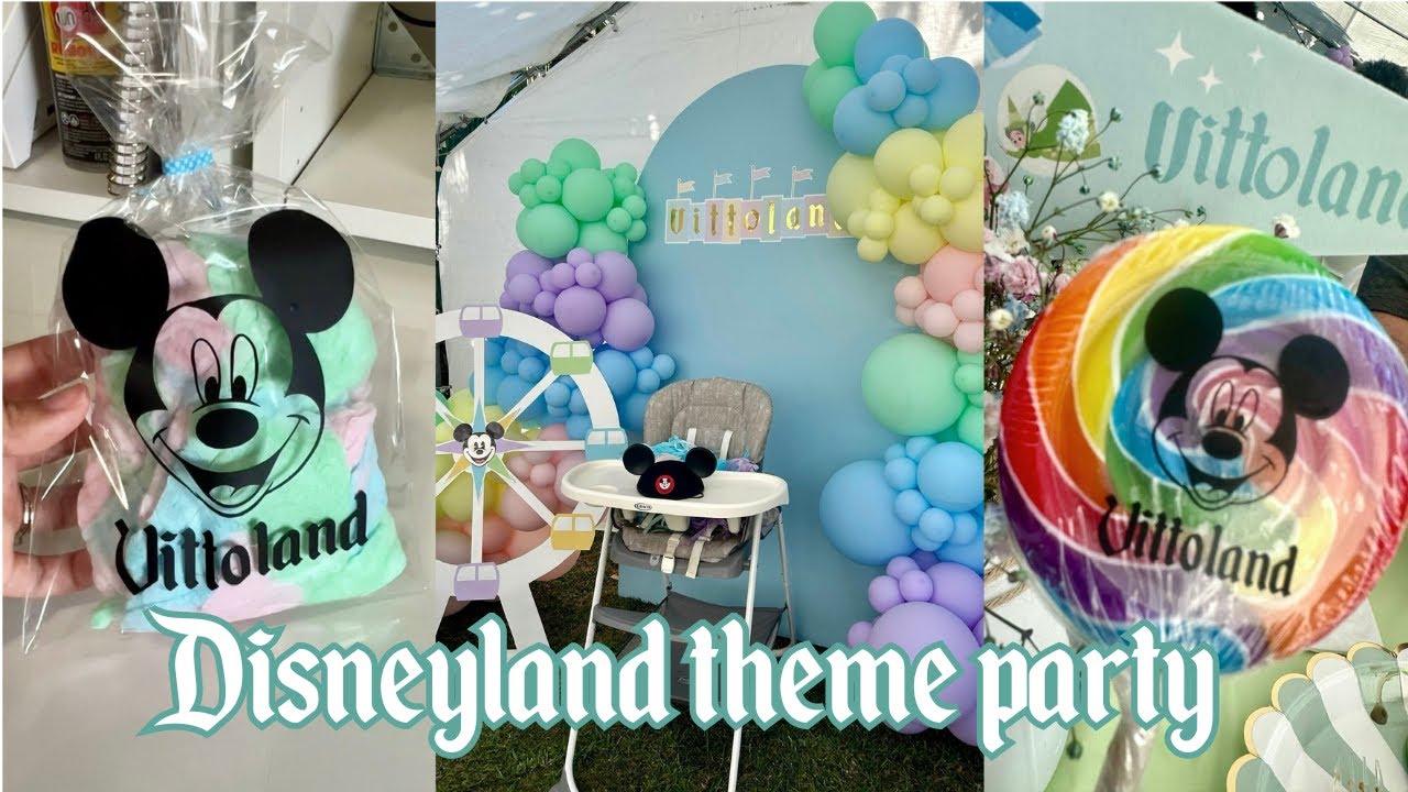 DISNEYLAND THEME PARTY PREP AND DECOR DIY 🏰 | Vitto's First Birthday Party! | PARTY PREP WITH ME