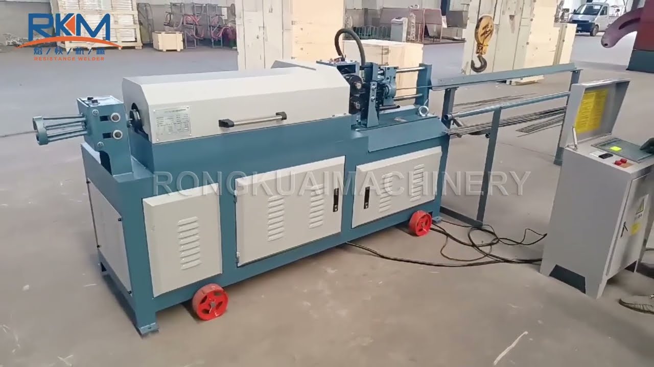 High-Speed Wire Straightening and Cutting Machine | For 4-12mm | Round/Ribbed steel wire