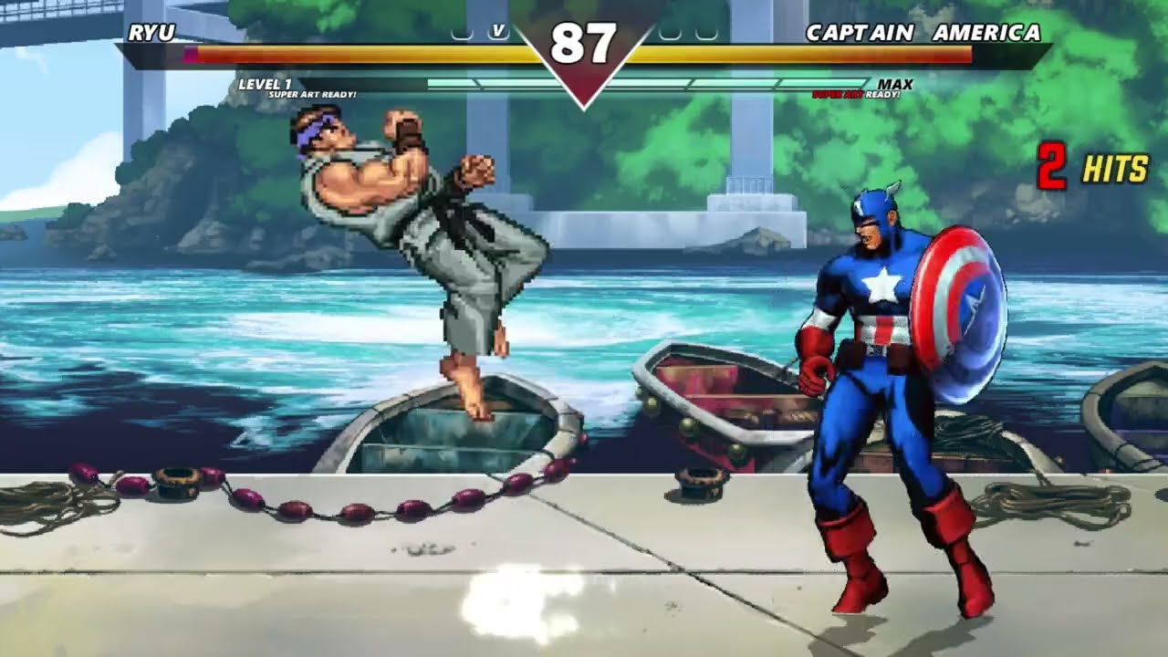 RYU VS CAPTAIN AMERICA - AMAZING INSANE FIGHT!