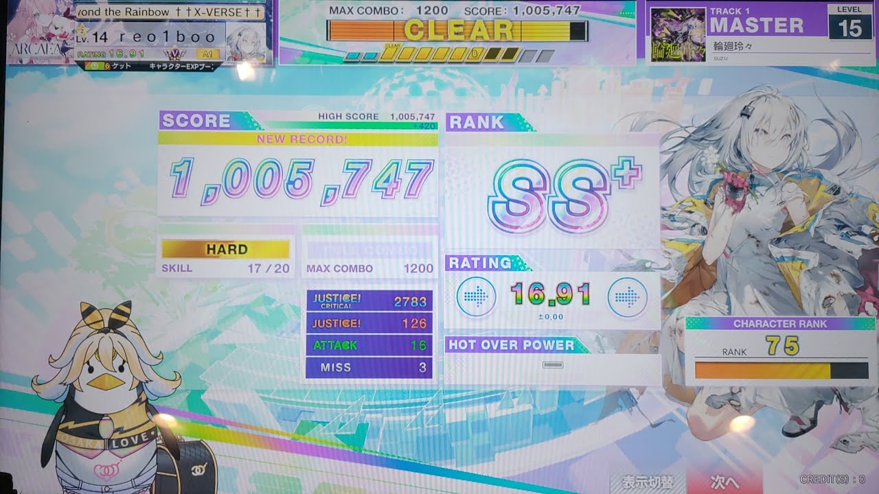 【CHUNITHM】輪廻玲々 SS+