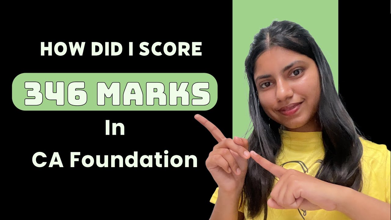 How to score 300+ marks in CA Foundation ✌️