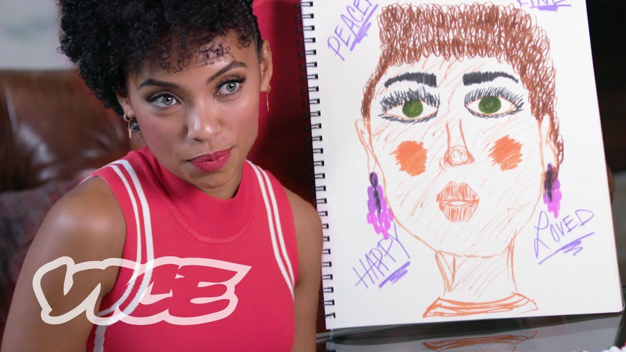 Drawing a Self-Portrait with Logan Browning of 