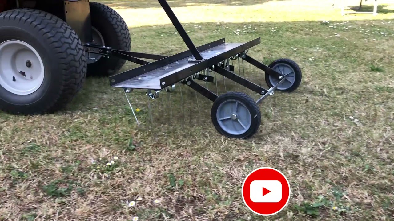 Remolque aireador escarificador desmugador de muelles cm 102 para tractores cortacésped