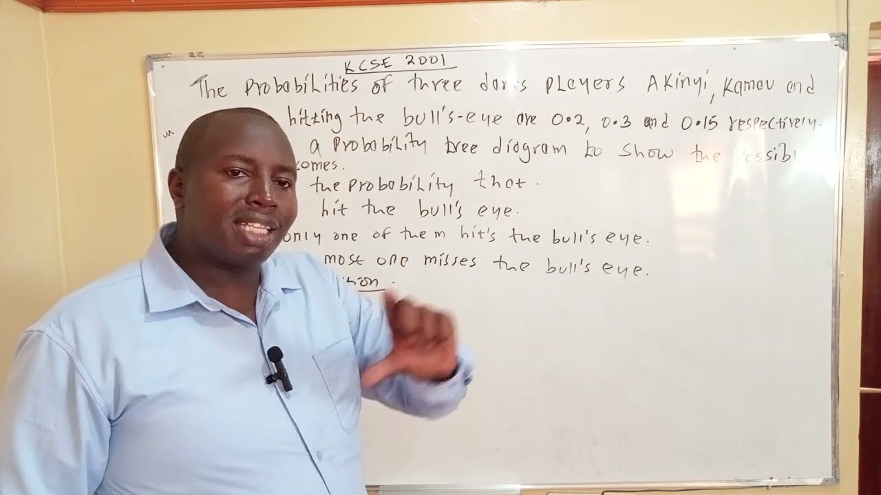 probability kcse 2001  10 marks  by Mwalimu Ignatius Wahome