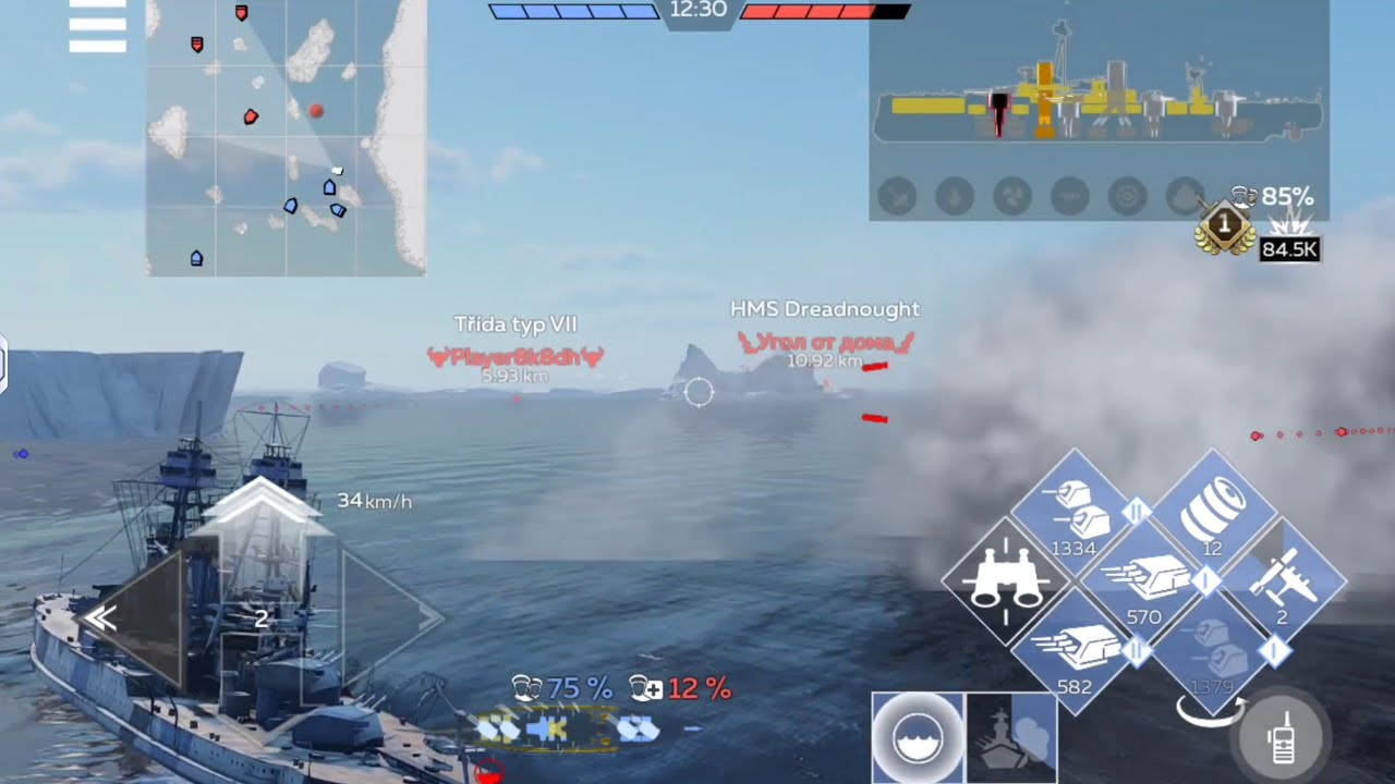 War thunder mobile Arizona 214K damage