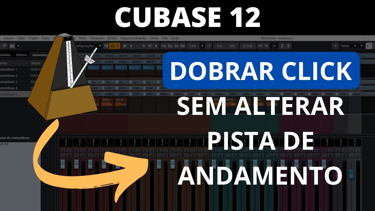 DOBRANDO CLICK SEM ALTERAR A PISTA DE ANDAMENTO NO CUBASE 12 - Você conhece essa técnica?