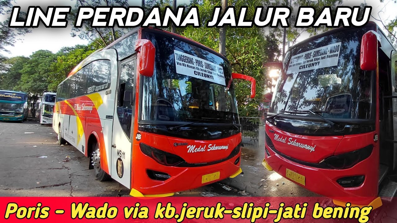 Perubahan rute bus Medal sekarwangi | Wado - poris via jatibening, slipi, kebon jeruk (line perdana)