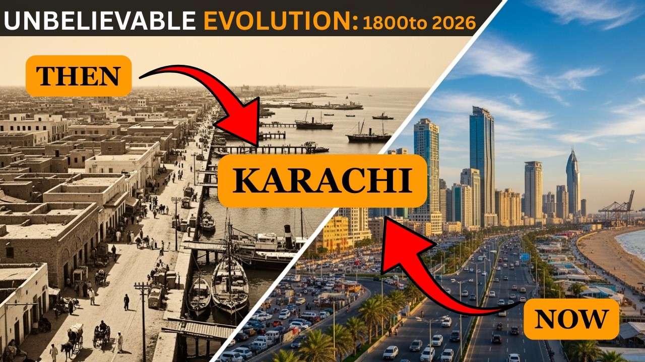 Karachi Then & Now From Fishing Village to Mega City (1800–2025) | City Evolution