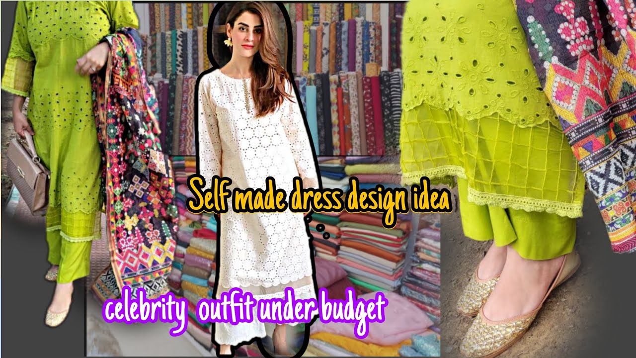 Celebrity outfit under budget~ self made dress design idea ~ outfit from Scratch under 2k challenge