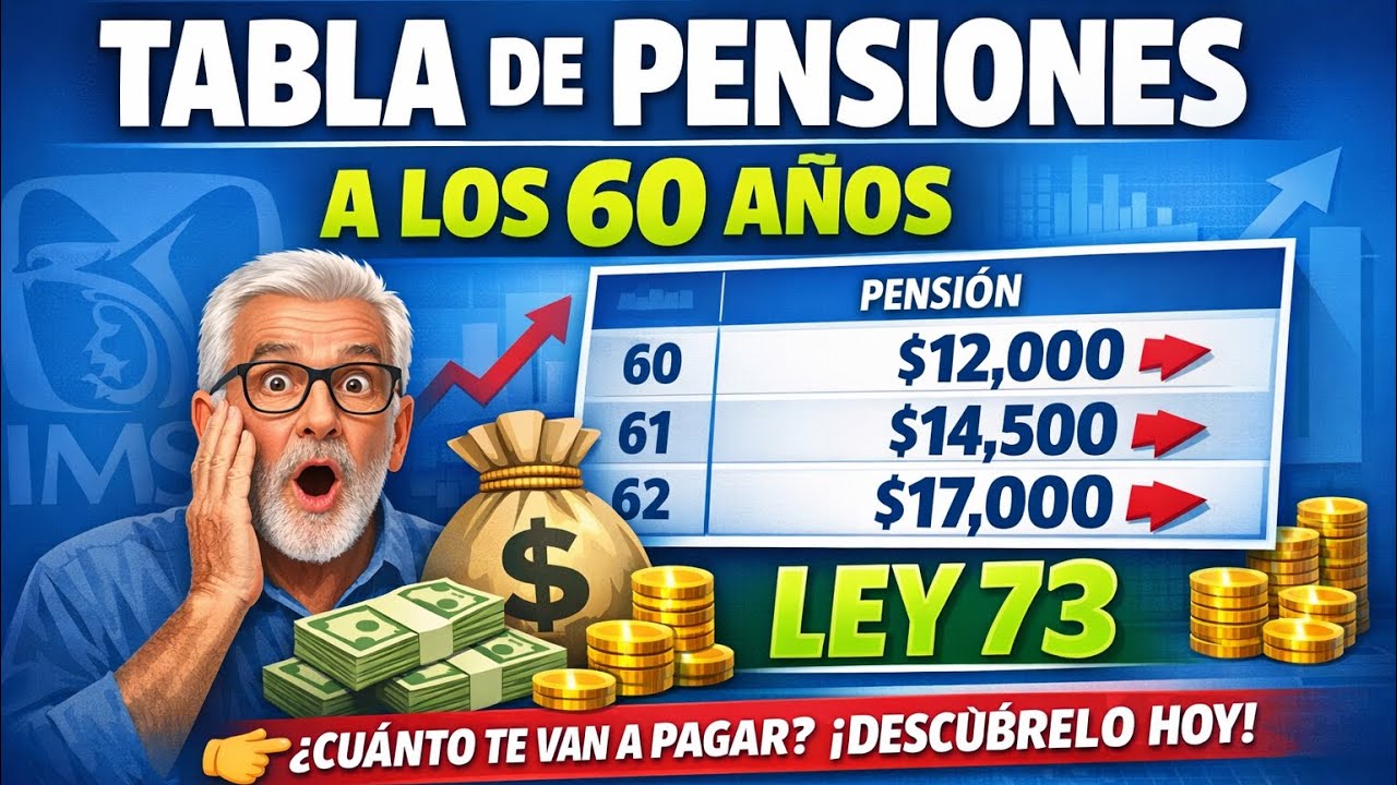 TABLA DE PENSIONES LEY 73 DEL IMSS A LOS 60 A&Ntilde;OS