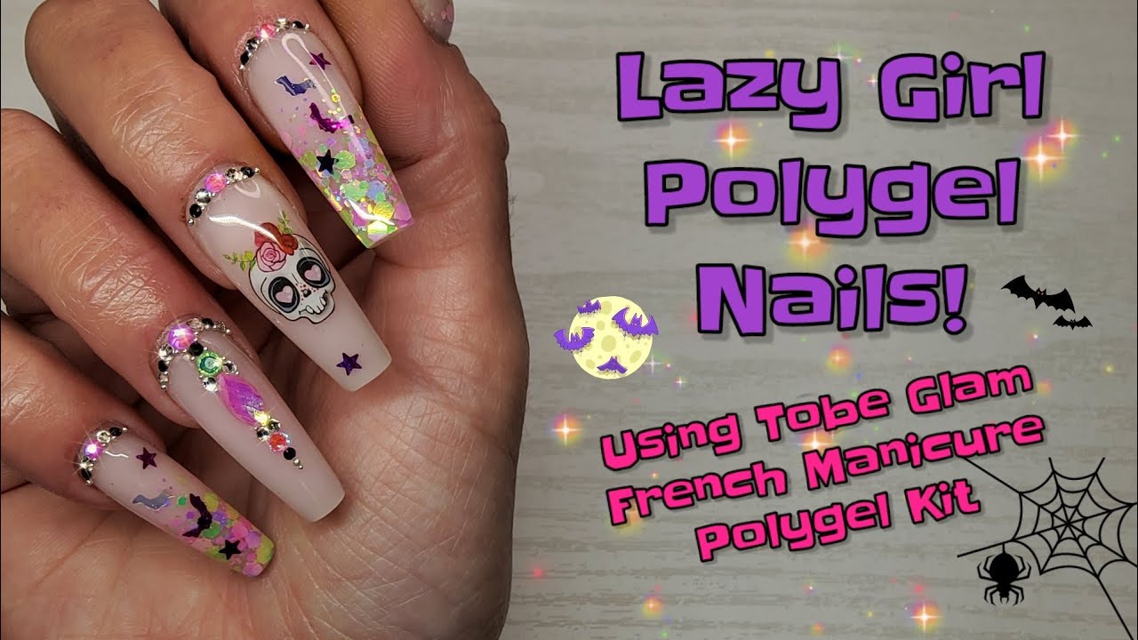 POLYGEL LAZY GIRL METHOD! | TOBE GLAM FRENCH MANICURE POLYGEL KIT! IS IT A HACK??