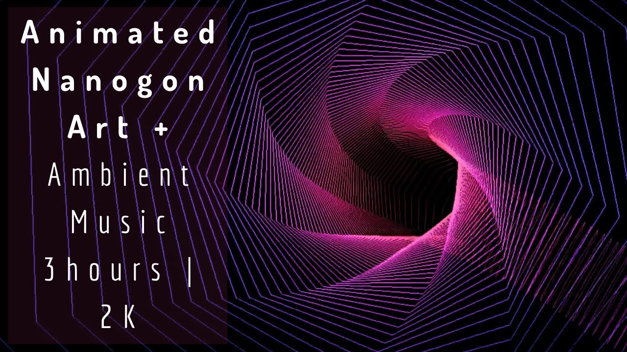 2K Animated Nonagon Tunnel Wallpaper with 3 Hours Ambient Music 🔶🌀🌌