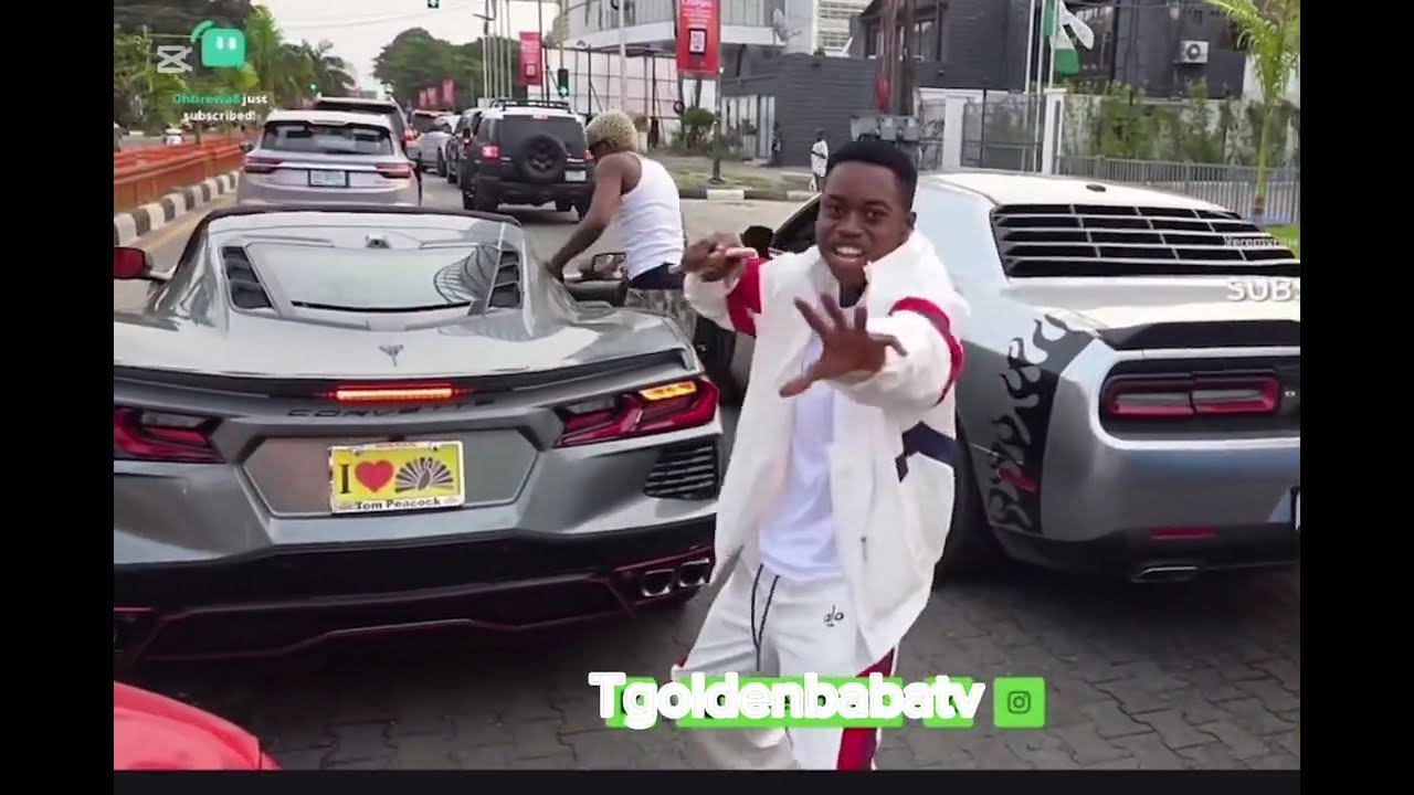 Peller is cruising inside Lamborghini with billionaire man in the street of Lagos 