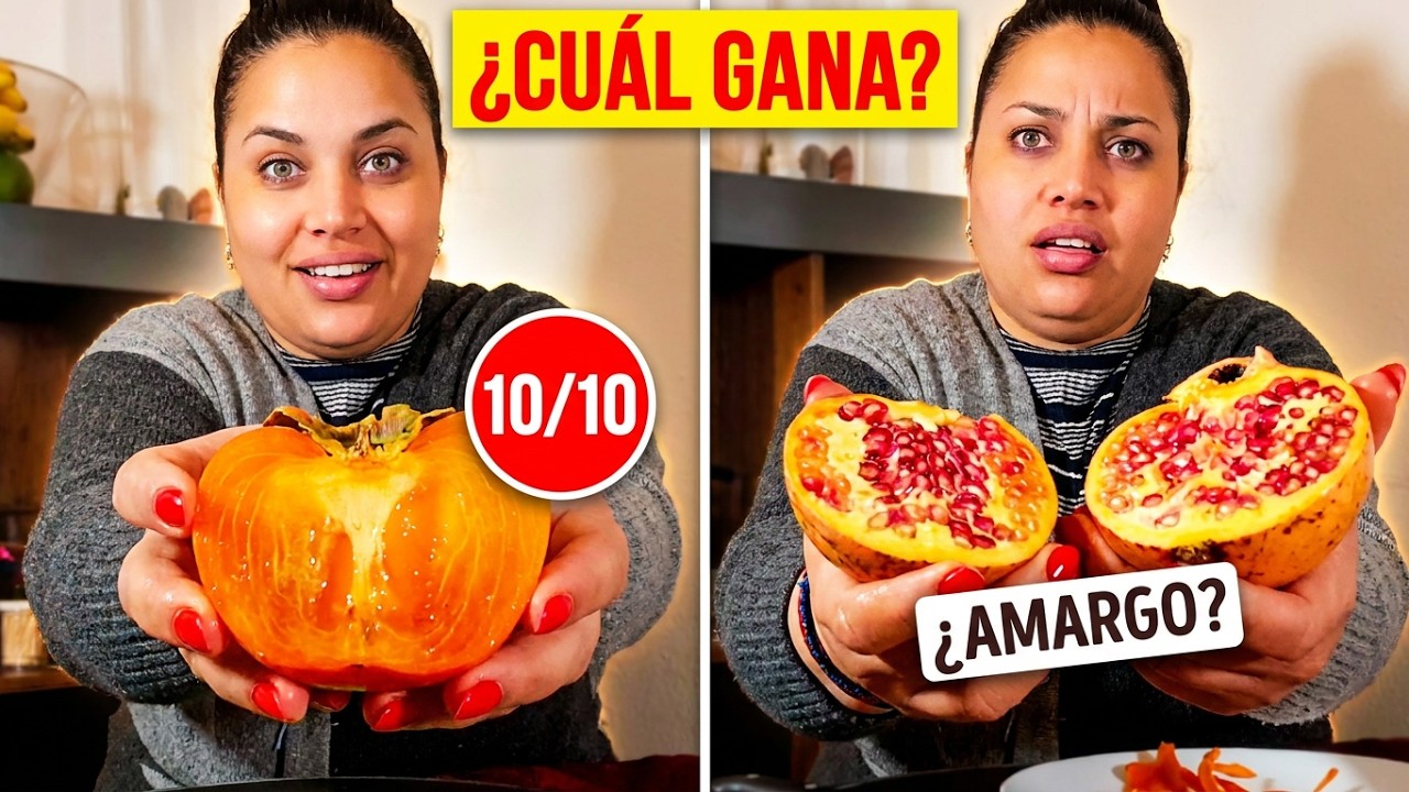 Probé caqui y granada por primera vez… sorpresa total 😱