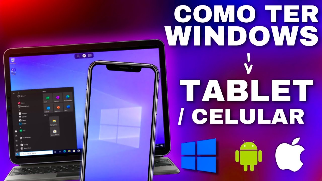 MUITO F&Aacute;CIL! 🤩 Como ter WINDOWS no seu Celular / TABLET (Android & iOS)
